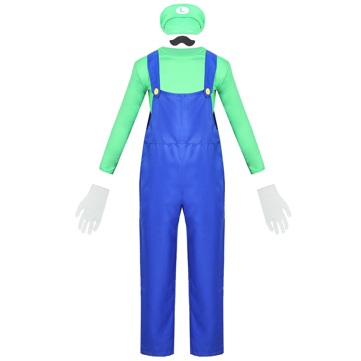 Mario Luigi Costume Adult Halloween Cosplay For Men Women