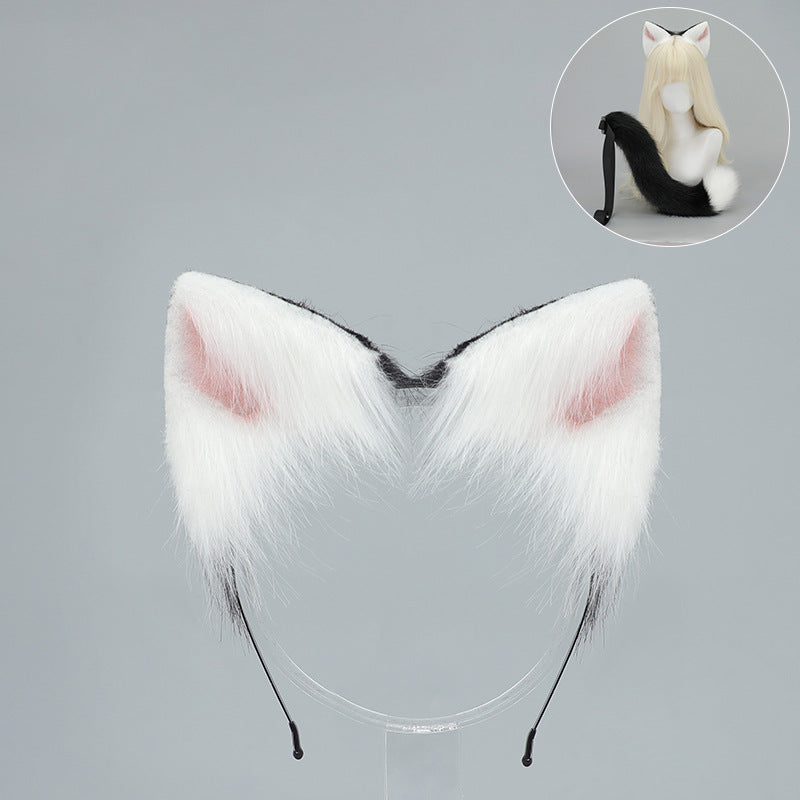 Halloween Cat Ears Tail Set Cosplay Props Handmade