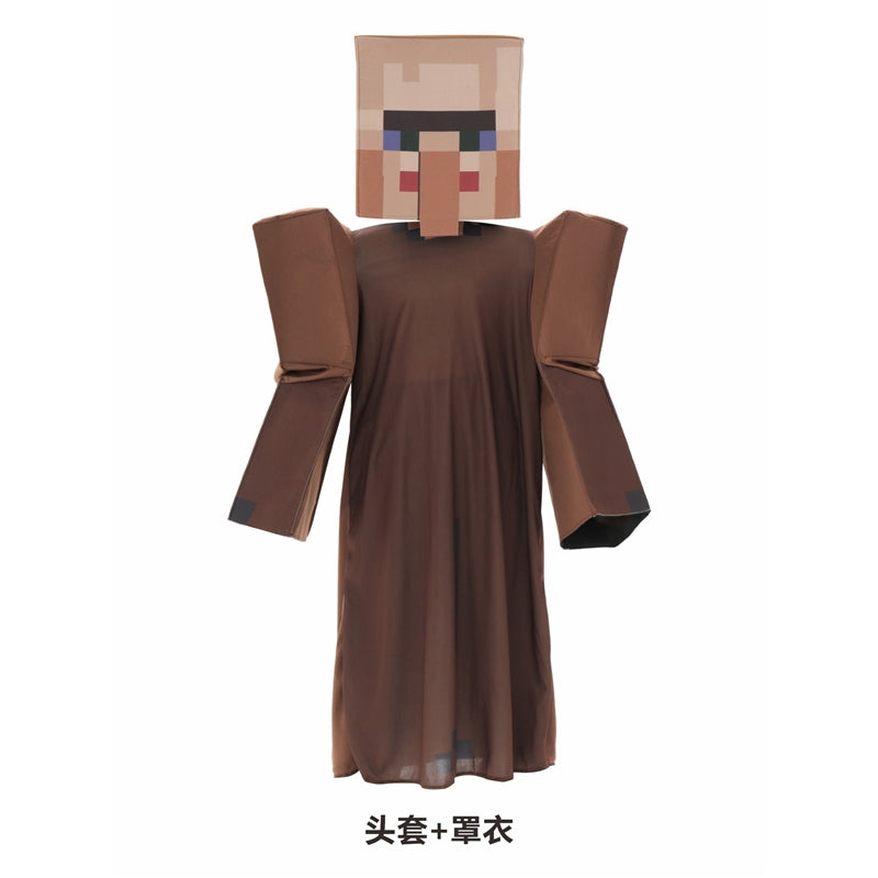 Minecraft Steve Cosplay Costume For Kids Halloween Stage Performance