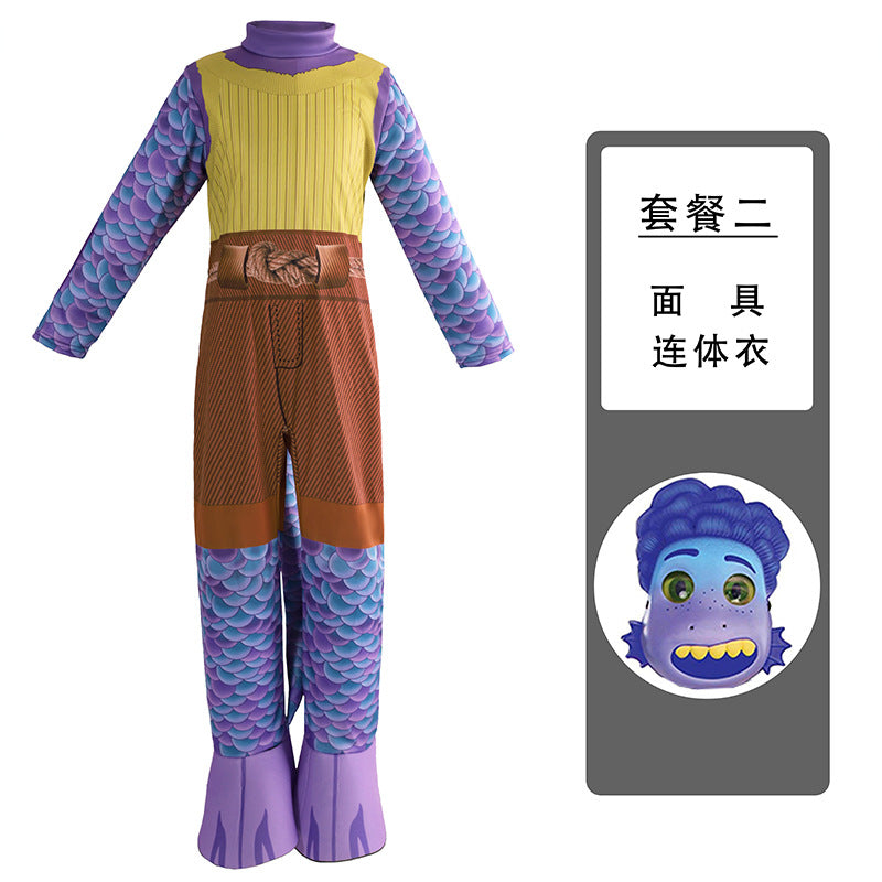 Luca Alberto Sea Monster Costume For Kids Halloween Cosplay