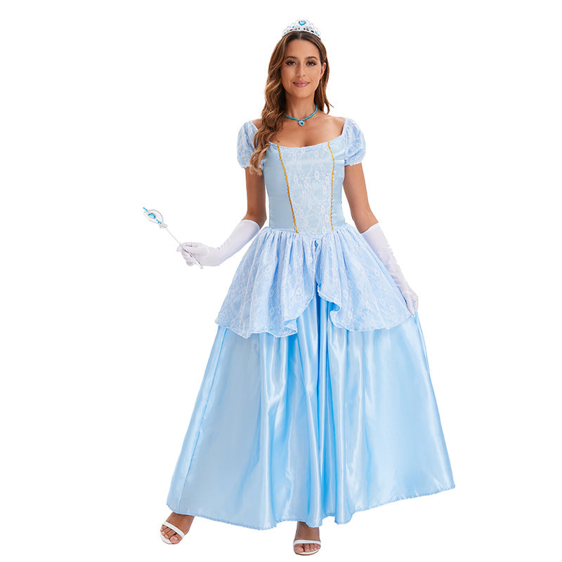 Blue Halloween Princess Dress Cosplay Costume