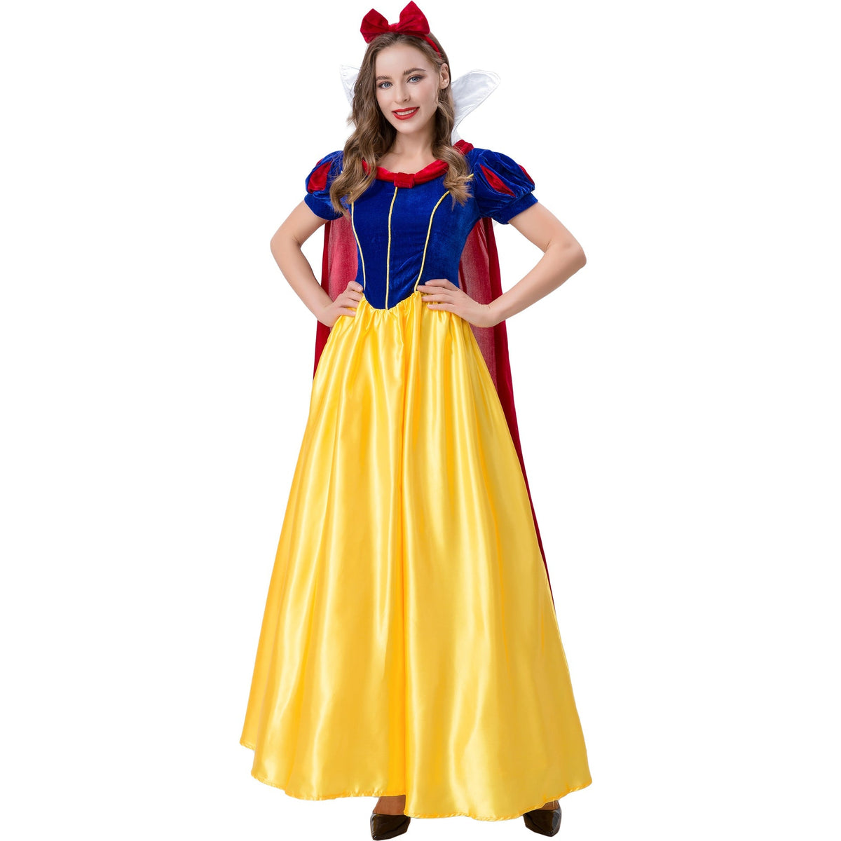 Snow Queen Princess Cloak Dress Halloween Cosplay Costume