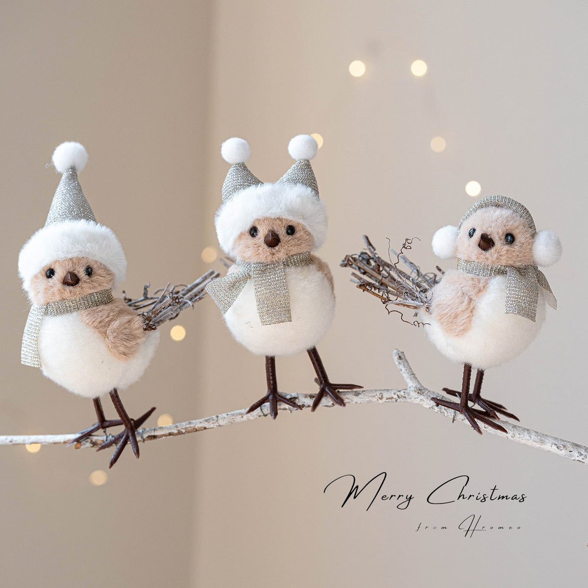 Champagne Hat Bird Christmas Tree Decoration