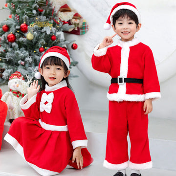 Christmas Costume Santa Claus Kids Outfit Performance Wear Wholesale