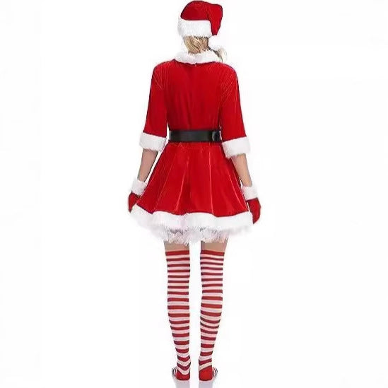 Christmas Costume Adult Women Santa Claus Party Performance Outfit
