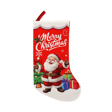 Red Cartoon Christmas Sock Gift Bag
