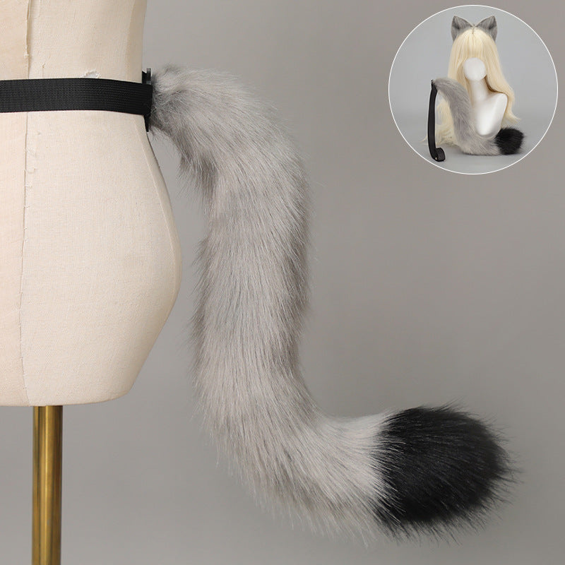 Halloween Cat Ears Tail Set Cosplay Props Handmade