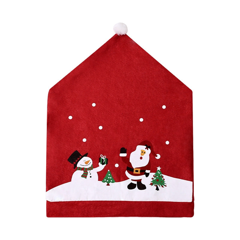 Christmas Cartoon Nonwoven Chair Cover