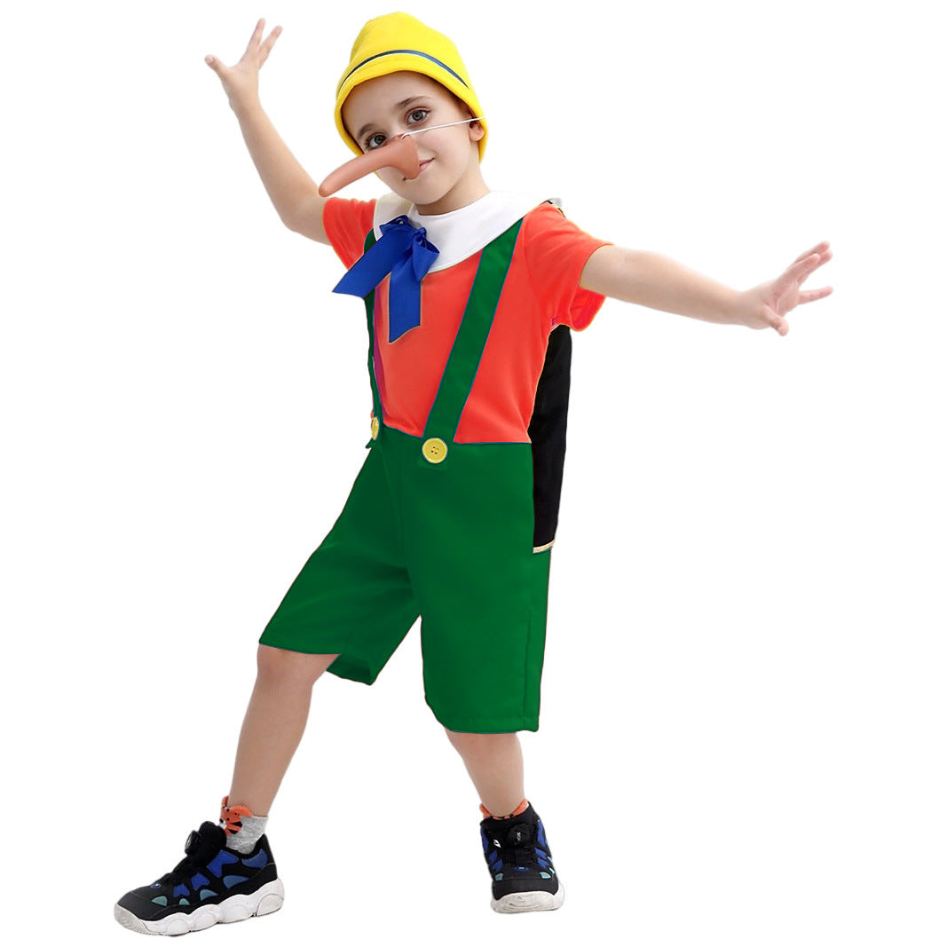 Pinocchio Cosplay Costume For Children Halloween Performance