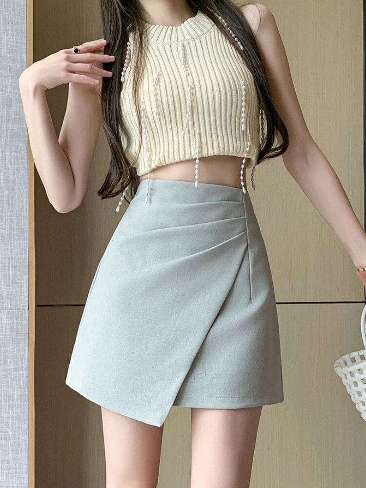 Asymmetrical Mini Skirt