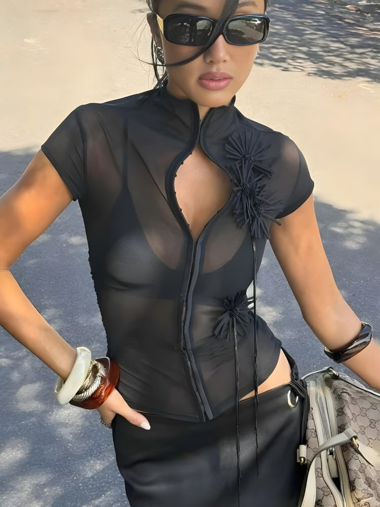 Baddie Sheer Blouse