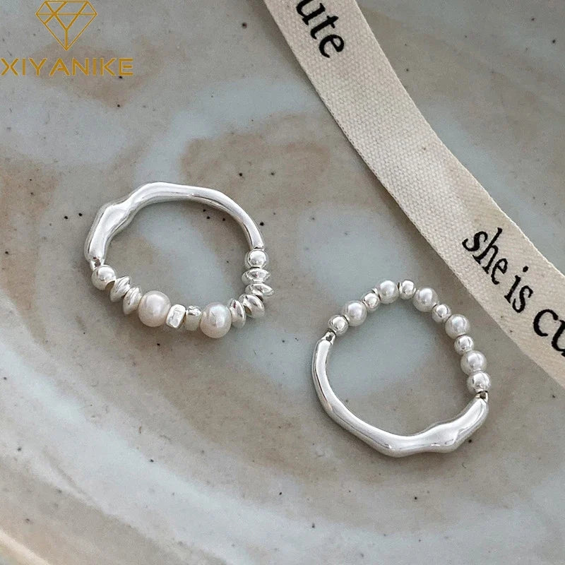 Beaded Wavy Ring