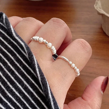 Beaded Wavy Ring