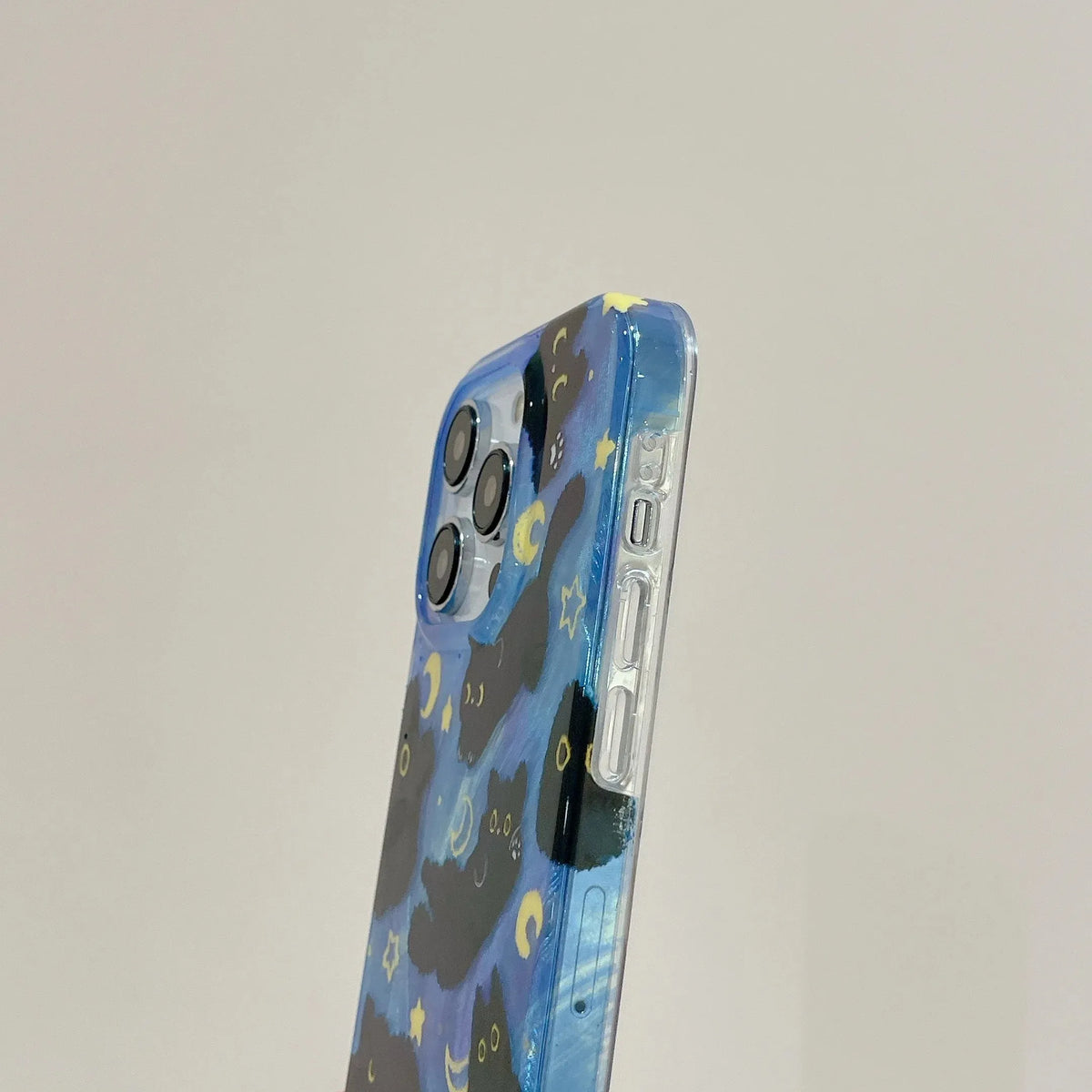 Black Cat Phone Case with Charm