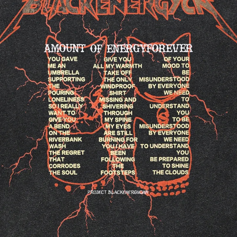 Black Energy Cat Band Tee