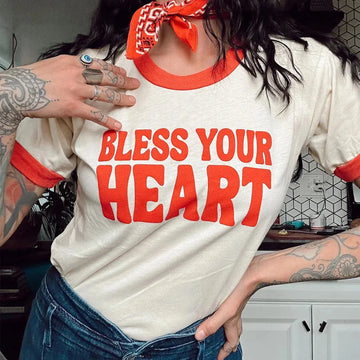 Bless Your Heart Ringer Tee