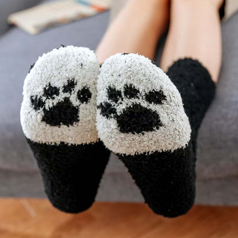 Cat Paw Plush Socks