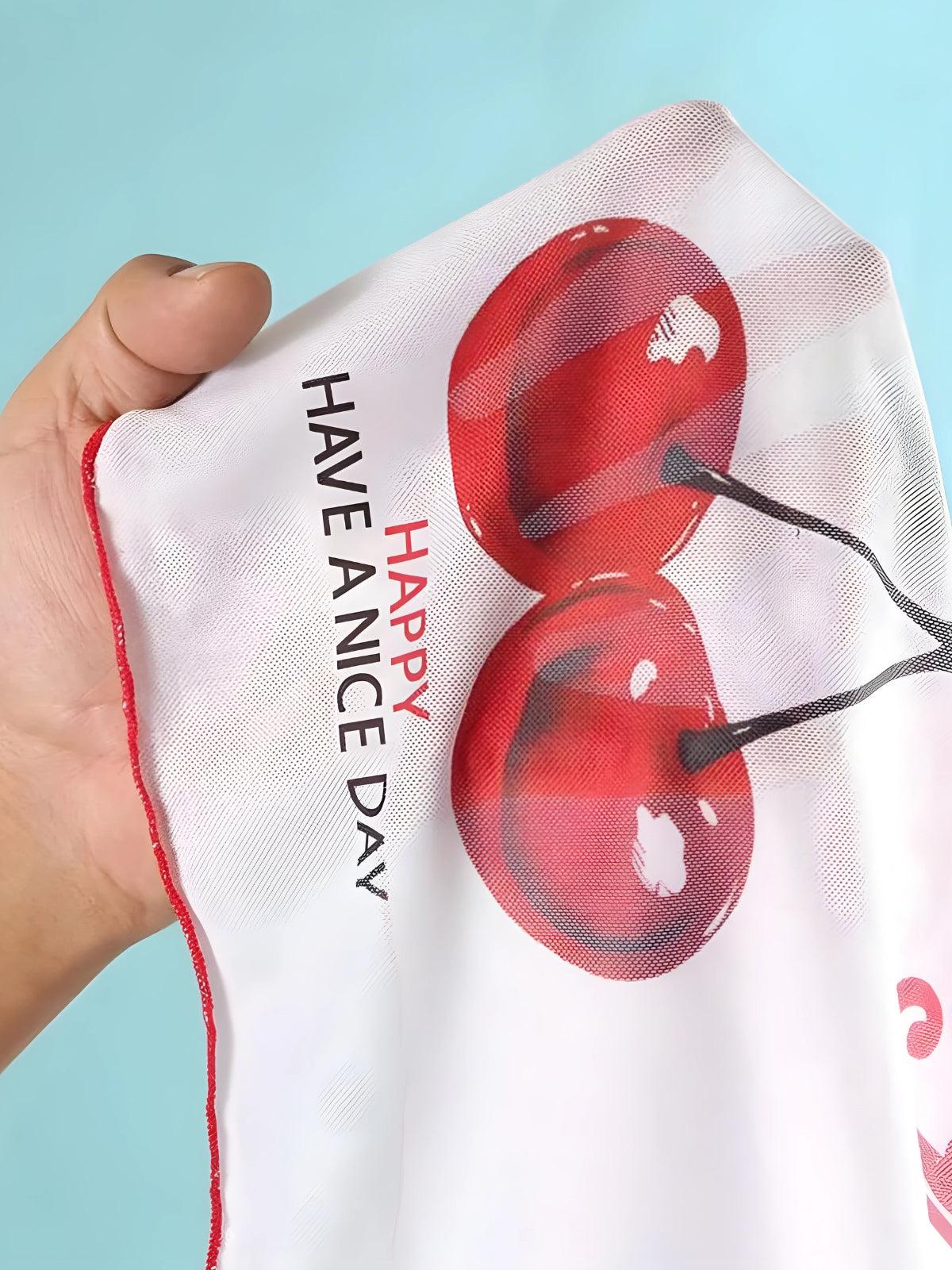Cherry Crop Top & Bikini Set