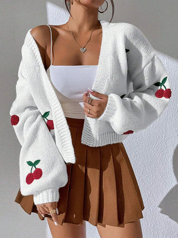 Cherry Knit Cardigan
