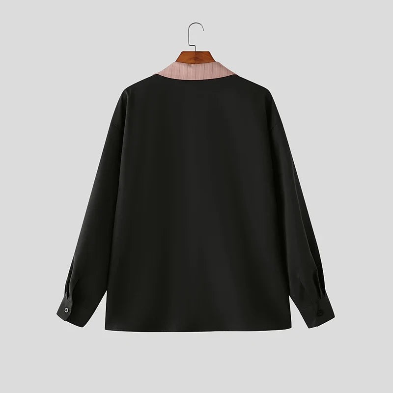 Contrast Collar Shirt