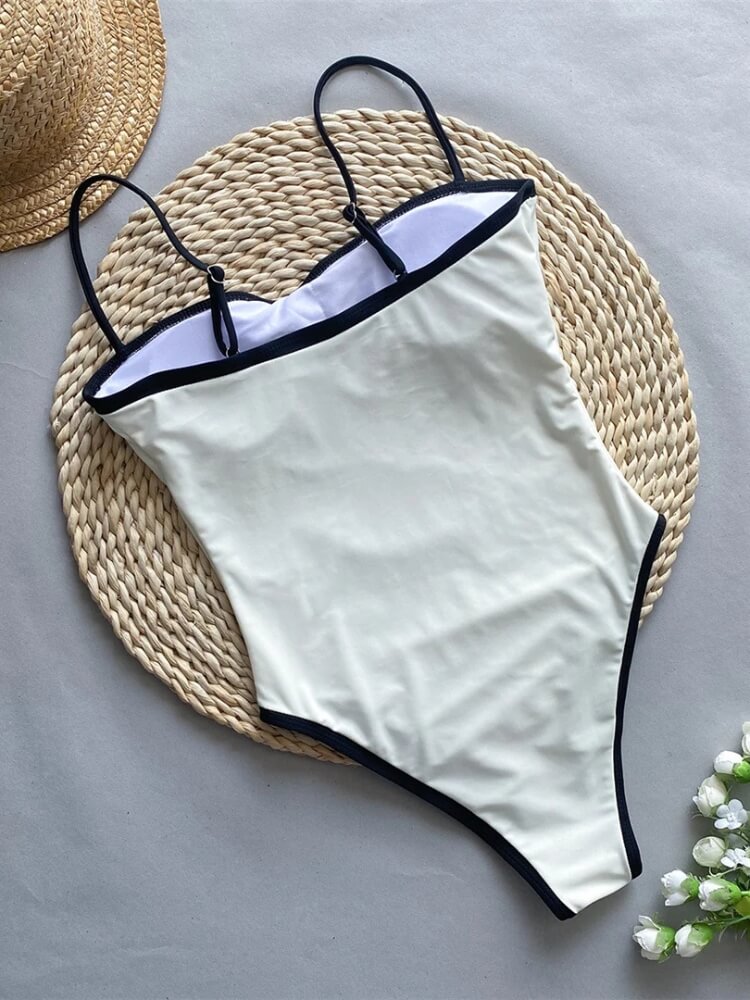 Contrast One Piece Swimsuit