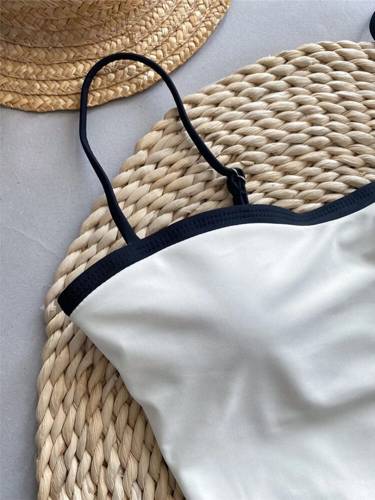 Contrast One Piece Swimsuit