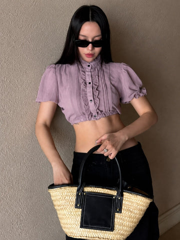 Coquette Cropped Blouse