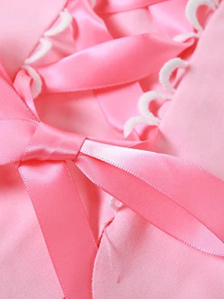 Coquette Ribbon Bow Tube Top