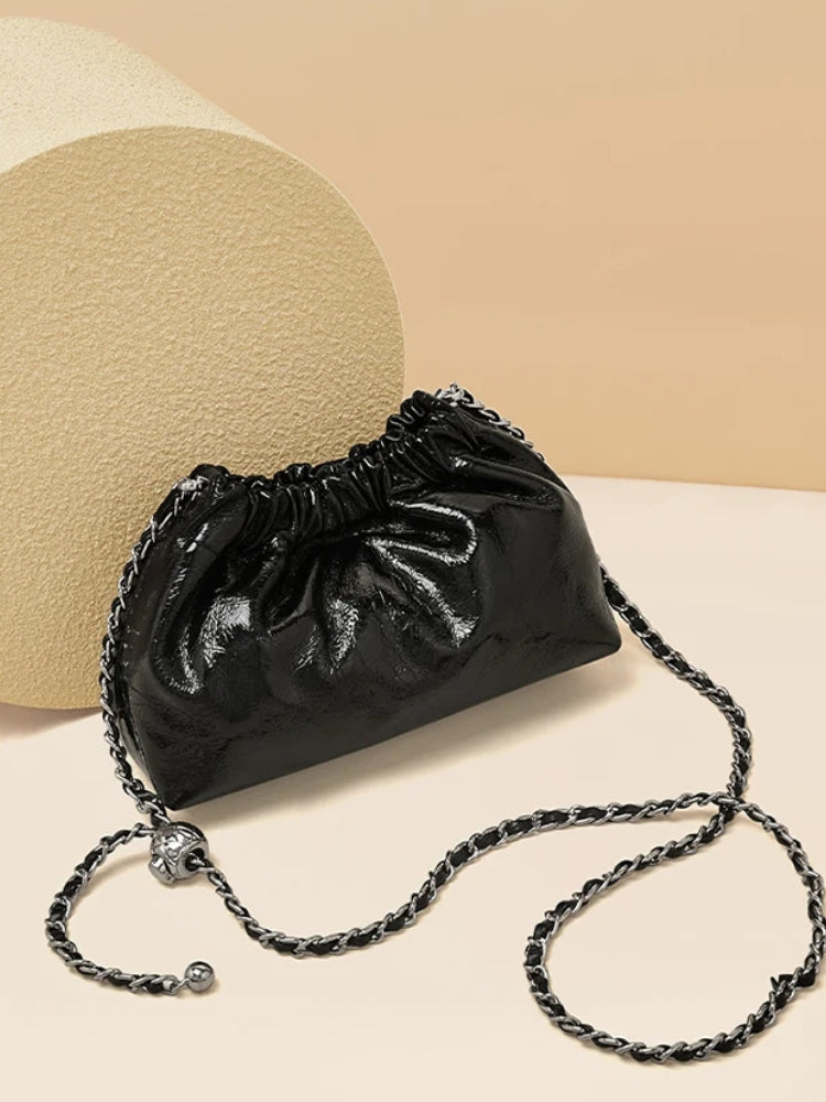 Metallic Ruched Bag