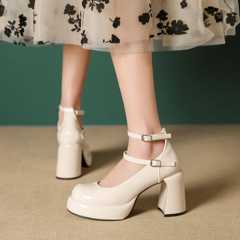 Patent Leather Mary Jane High Heels