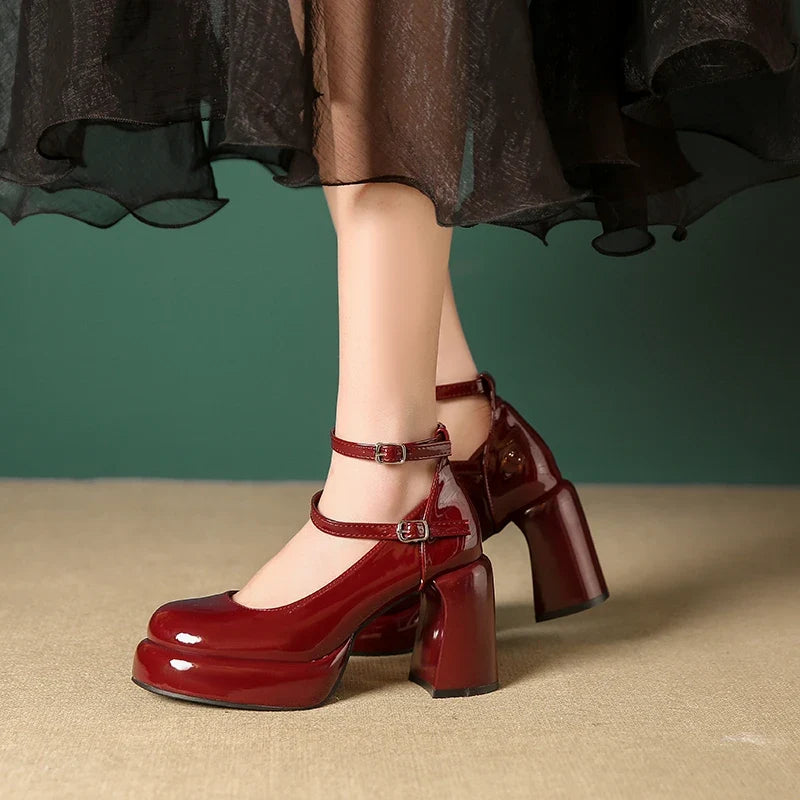 Patent Leather Mary Jane High Heels