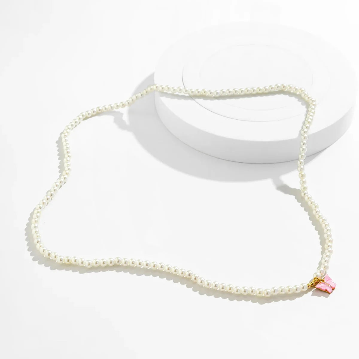 Pearl Belly Chain With Butterfly Pendant