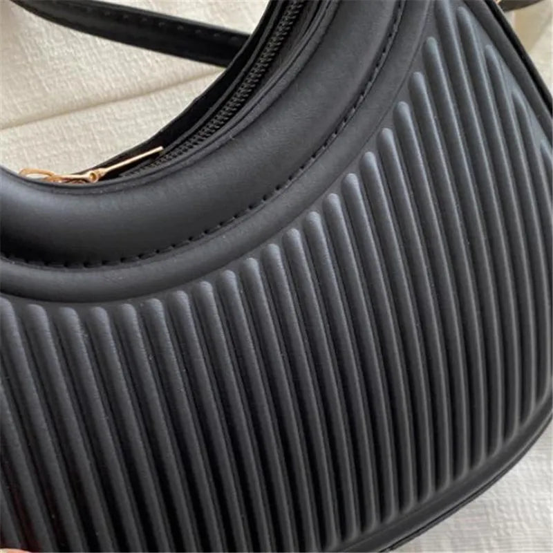 Ribbed Top-Handle Bag
