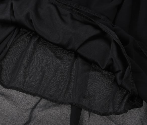 DEEP V-NECK V-BACK BACKLESS LACE LITTLE BLACK DRESS