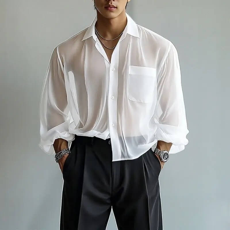 Sheer Button Shirt