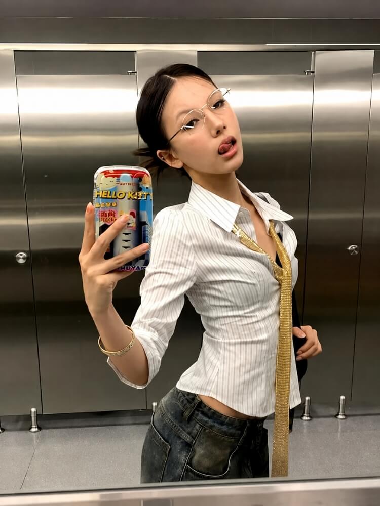 Slim Fit Pinstripe Shirt
