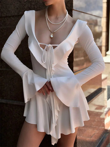 Soft Girl Ruffled Mini Dress