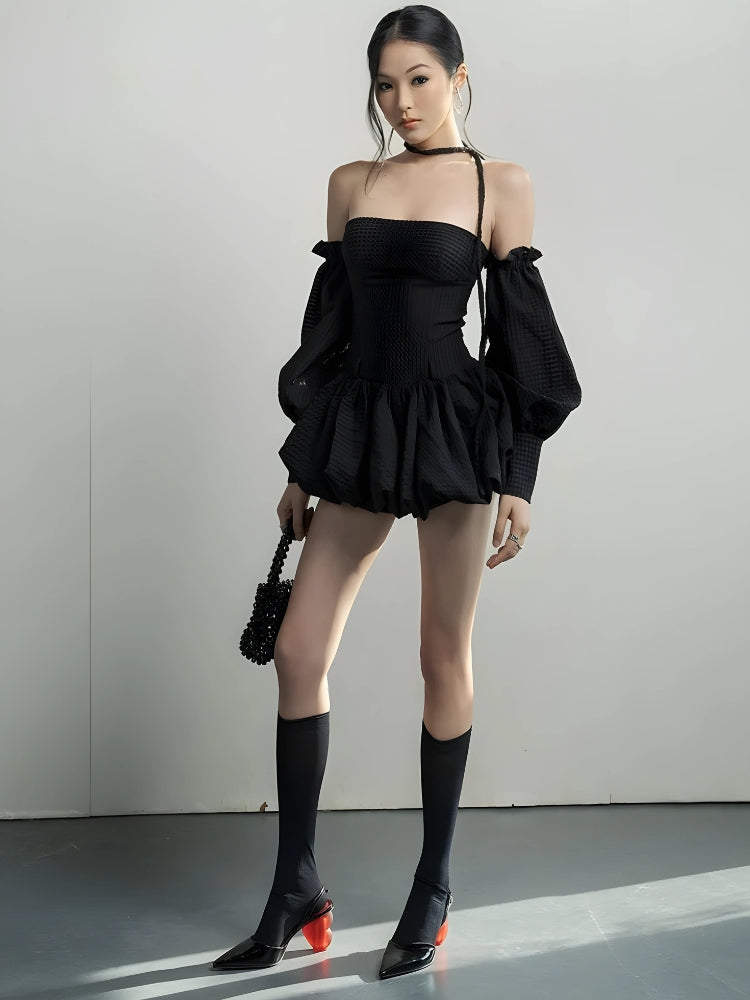 Strapless Bubble Mini Dress