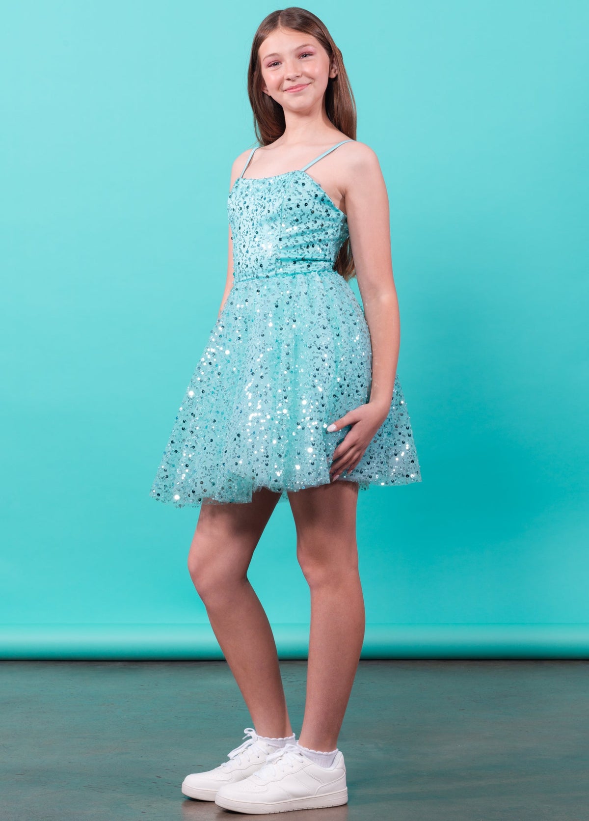 Sequins Tulle Cocktail Dress