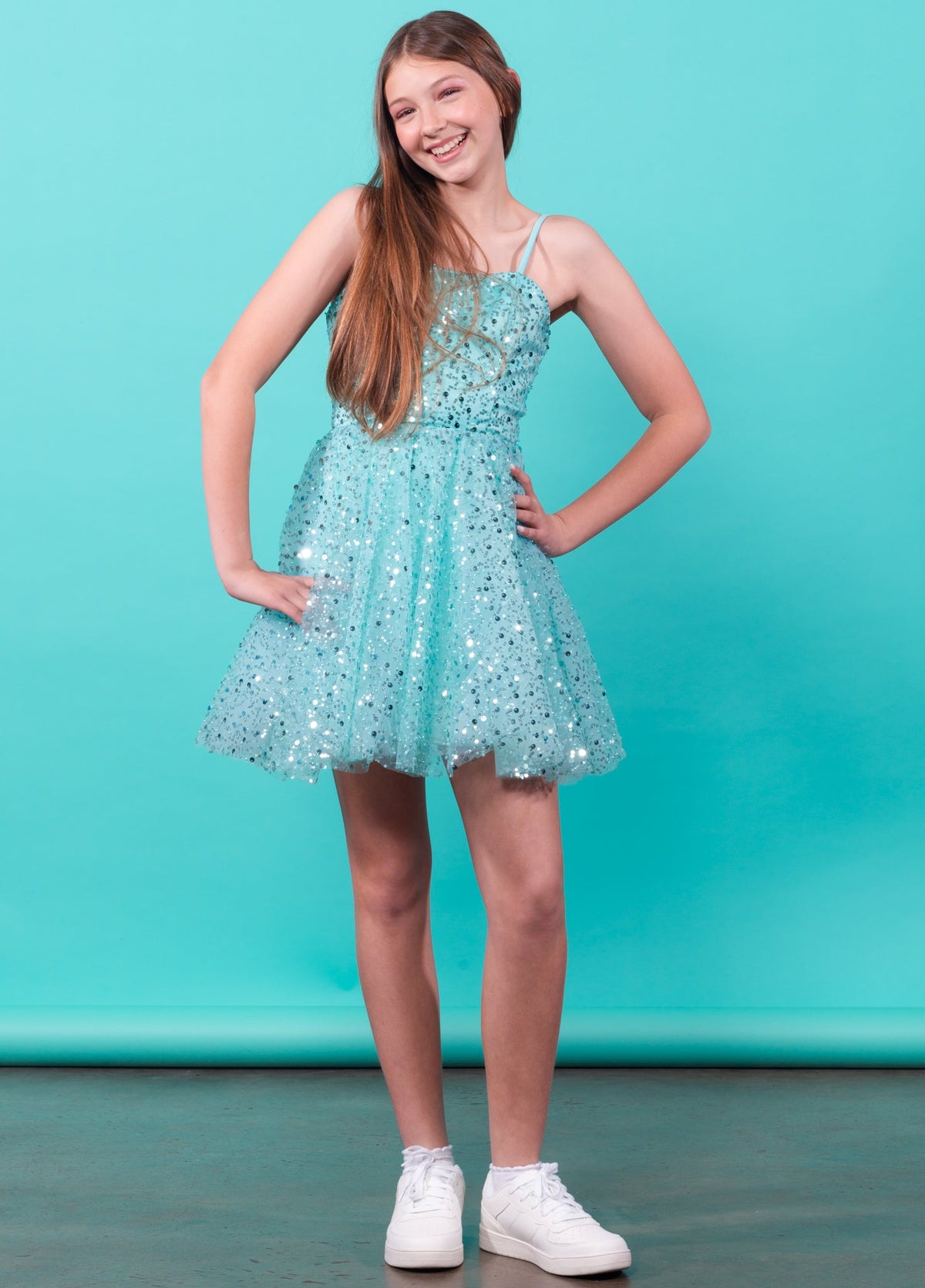 Sequins Tulle Cocktail Dress