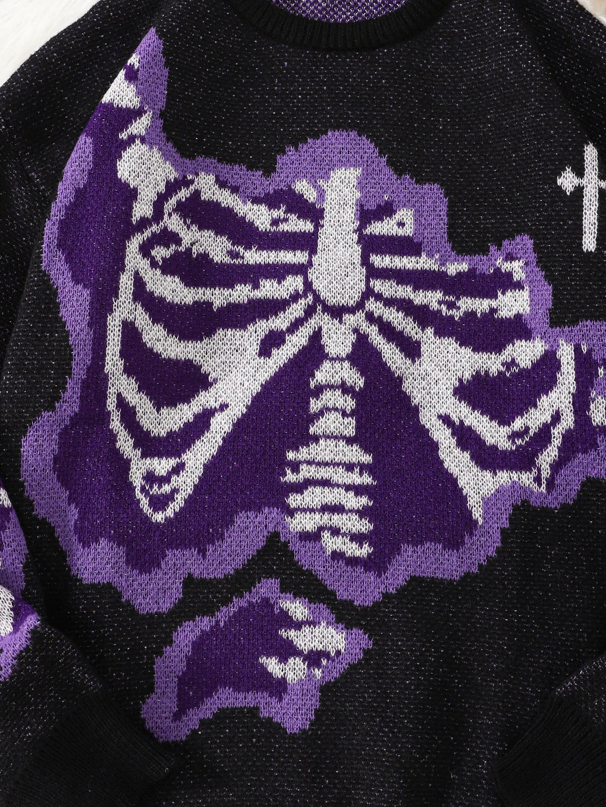 Weirdcore Skeleton Sweater
