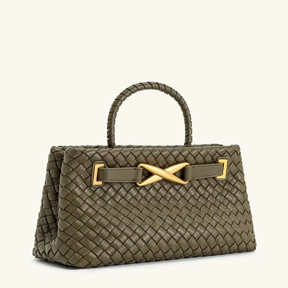 Woven Top Handle Bag
