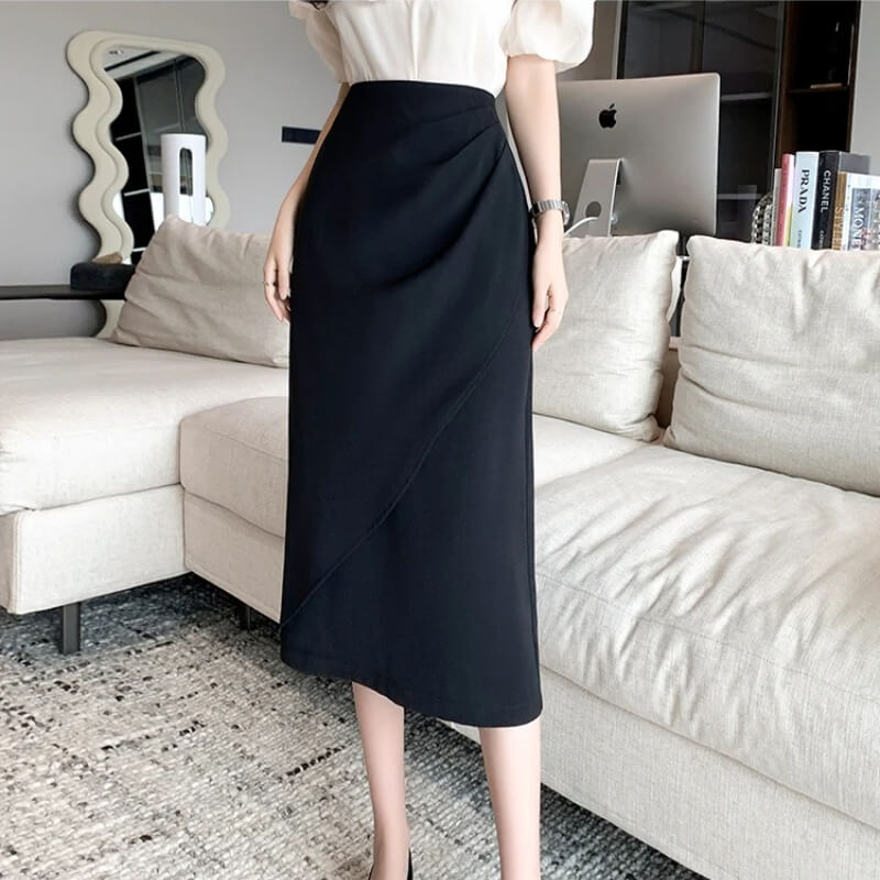 Wrap Midi Skirt