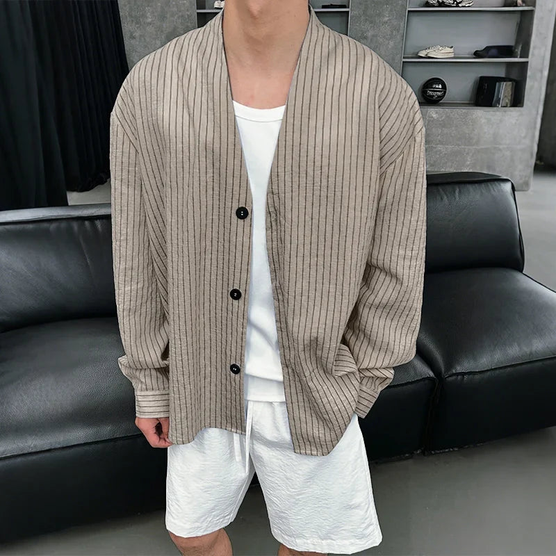 Y2K Button Up Striped Shirt
