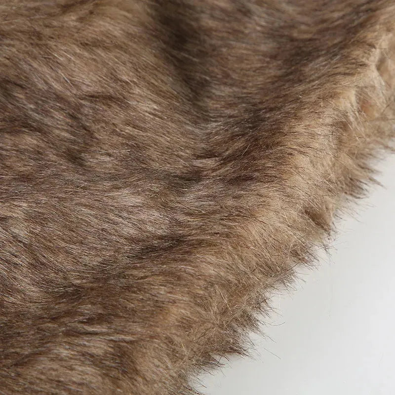 Y2K Faux Fur Mini Skirt