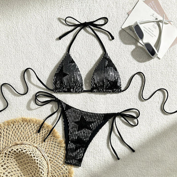 Y2K Star Bikini Set
