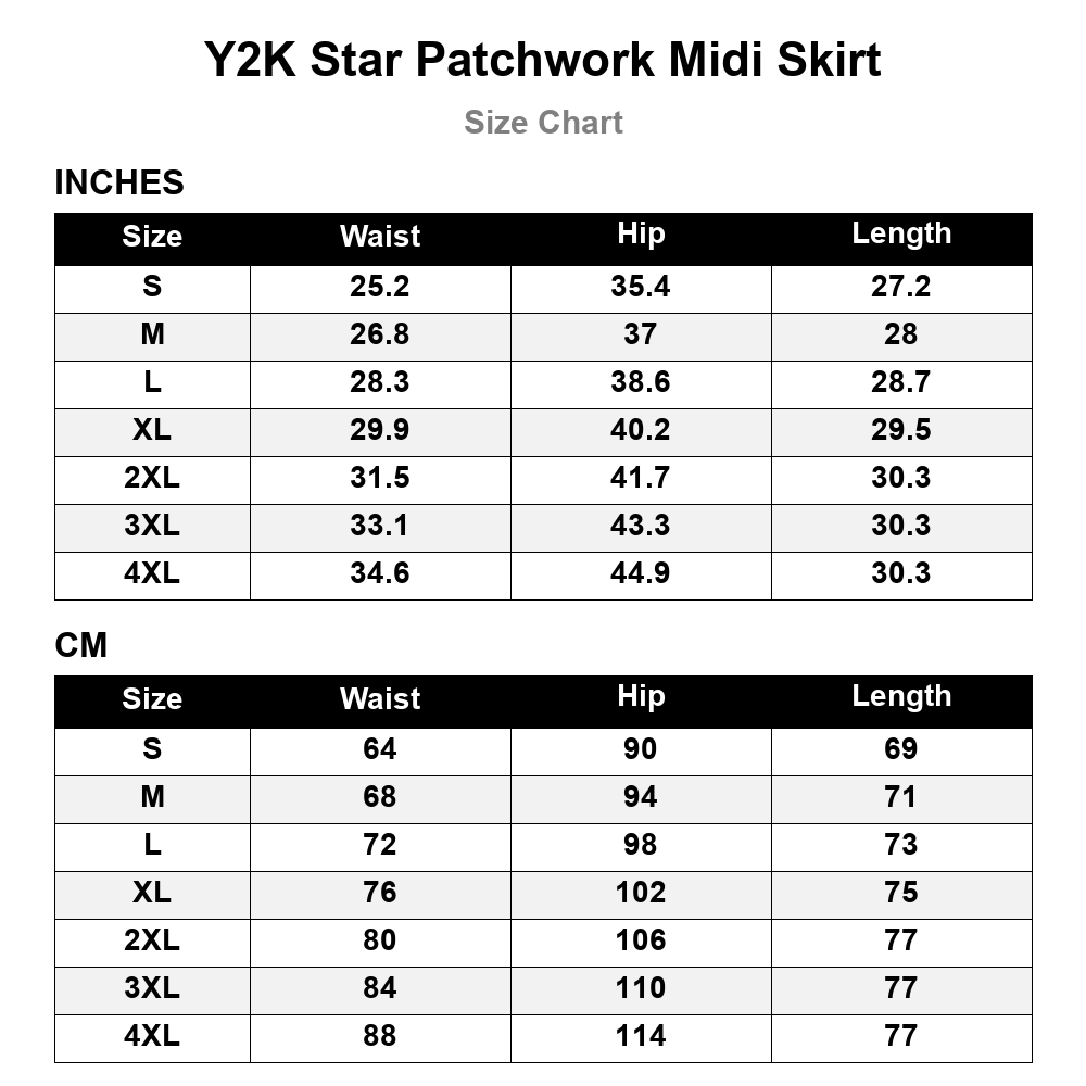 Y2K Star Patchwork Midi Skirt