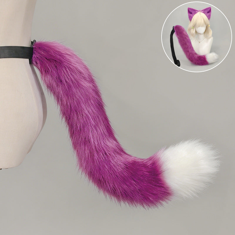Halloween Cat Ears Tail Set Cosplay Props Handmade