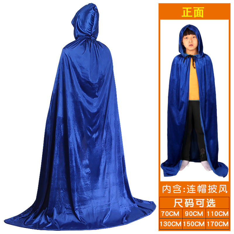 Wholesale Velvet Halloween Cloak For Kids Adults Vampire Reaper Costume