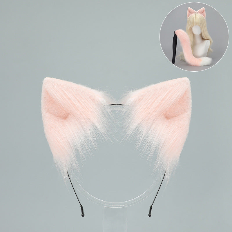 Halloween Cat Ears Tail Set Cosplay Props Handmade